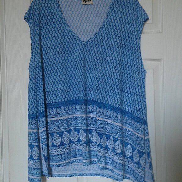 Show Me Your Mumu carter tunic blue paisley - size Small - EUC - Picture 2 of 6